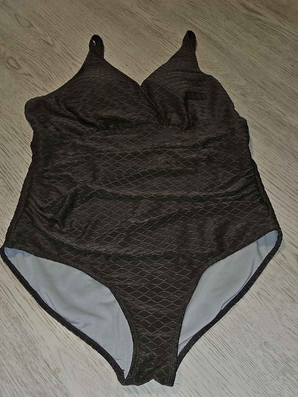 BloomChic Black Textured One-Piece Swimsuit